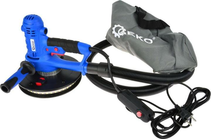 GEKO Drywall sander 800W, 190mm, LED, waste bag (Dry grinder, 800 W)