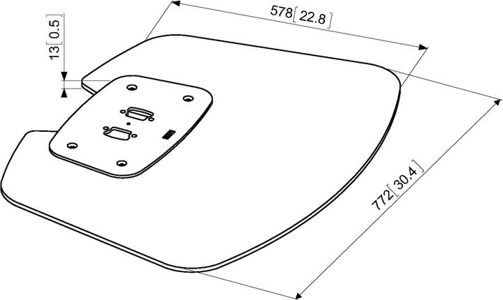 Immagine prodotto Vogels PFF7020S, piastra di base Connect-it grande, argento (Adattatore / Piastre di montaggio)
