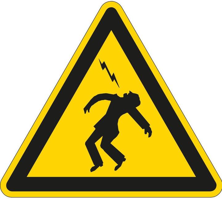 Productafbeelding Brady ISO 7010 PIC W012, B-7541, Veiligheidsetiketten op rol - Waarschuwingsetiketten, gelamineerde