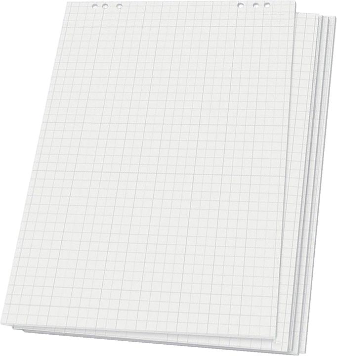 Franken Flipchart pad, 20 sheets, squared, 680 x 980 mm white, chlorine-free bleached, 80 g/sqm, universal