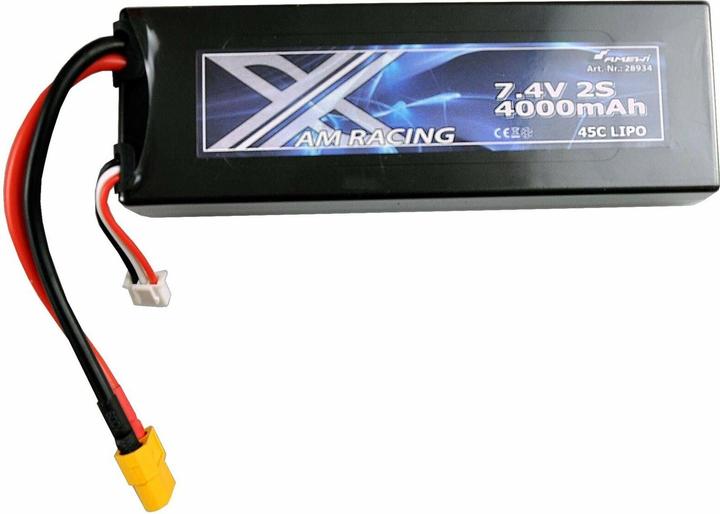 Immagine prodotto Amewi Batteria RC LiPo 4000 mAh 7,4 V 45C XT60 (7.40 V, 4000 mAh)
