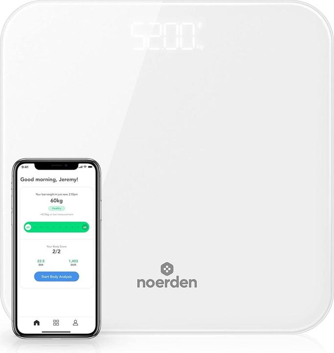 Noerden Personenwaage BIMI Smart weiss für max. 180,0 kg (180 kg)