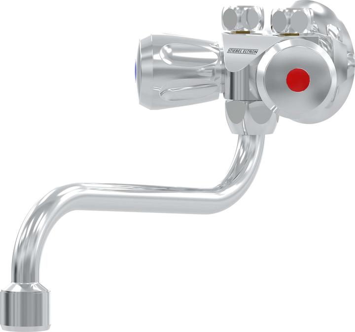 Produktbild Stiebel Eltron MAW Zweigriff-Wandarmatur, drucklos, für Mini-Durchlauferhitzer