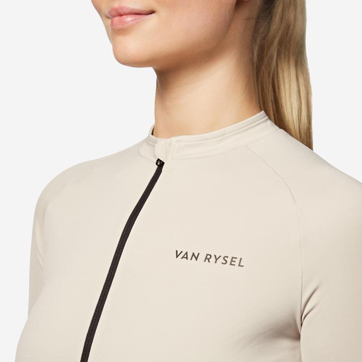 Actual product image Van rysel Women's Regular Short-Sleeved Summer Road Cycling Jersey - Beige (S)