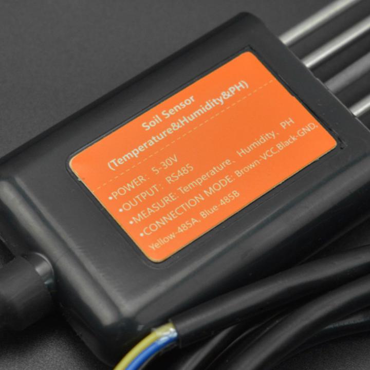 Produktbild DFRobot RS485 Bodenfeuchtigkeits-, Temperatur- und pH-Sensor IP68 5-30V