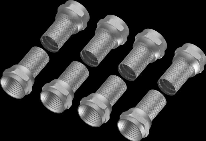 Produktbild Hama F-Stecker, 7,0 mm, schraubbar, 8 Stück (Antennenkabel)