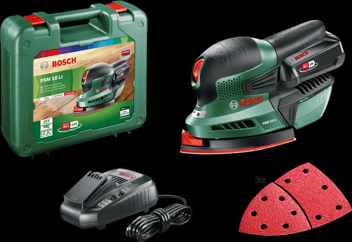 Image du produit Bosch Home & Garden PSM 18 LI, 1 batterie (Ponceuse multi)