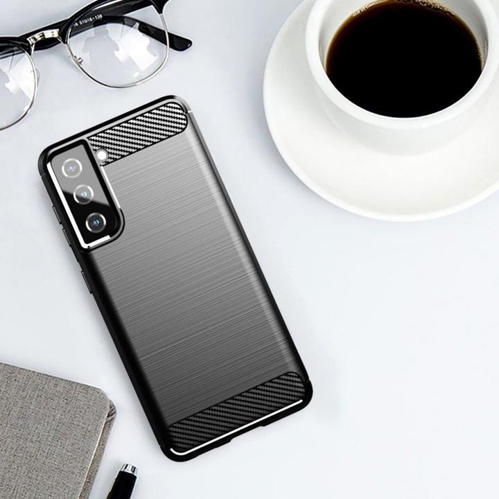Image du produit Hurtel Carbon Case couverture flexible pour Samsung Galaxy S21 FE noir (Samsung Galaxy S21 FE)
