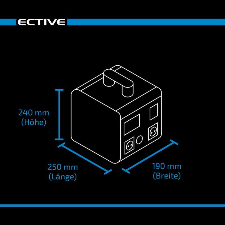 Image du produit Ective BlackBox 5 Lithium Powerstation 500W 512Wh batterie avec USB 12V 230V Camping (512 Wh, 8.50 kg)
