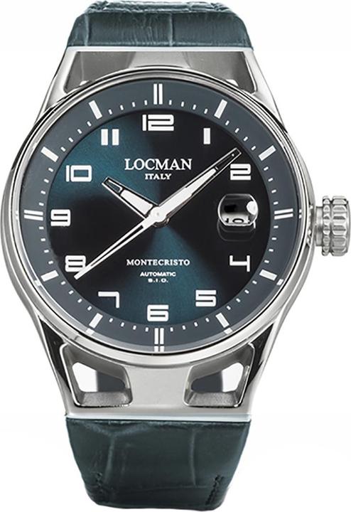 Produktbild Locman Italy Herrenuhr Montecristo Automatik grün 41 mm Ref. 0541 (Analoguhr, 41 mm)