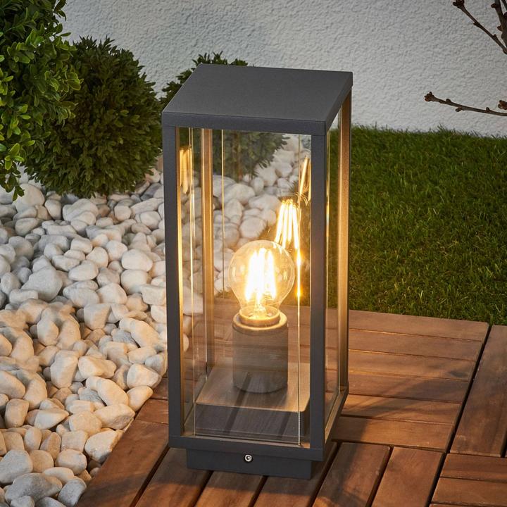 Immagine prodotto Lucande Lampada da giardino Annalea H35 Grigio scuro/Chiaro (E27, IP54)