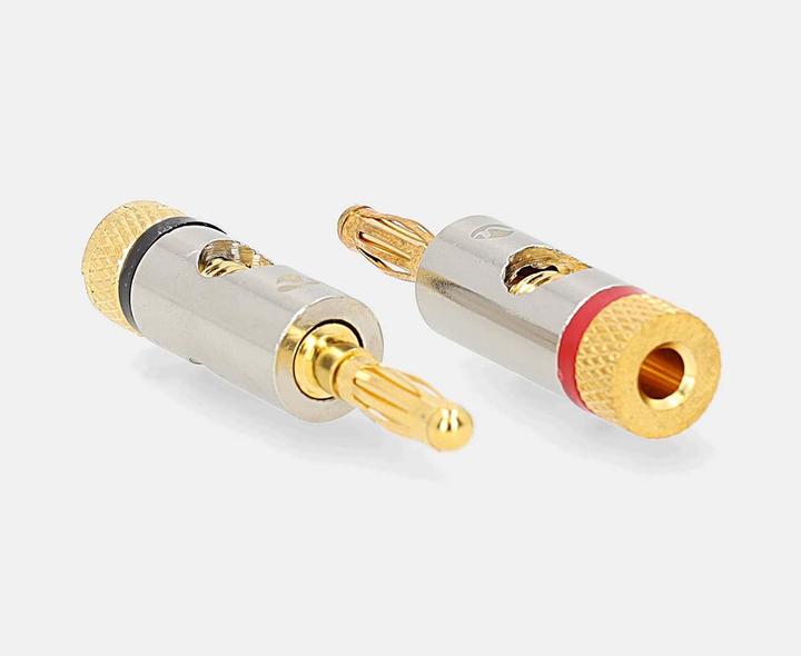 Produktbild Nedis Bananenstecker Stecker Vergoldet 2 Stück Aluminium Metall Gold