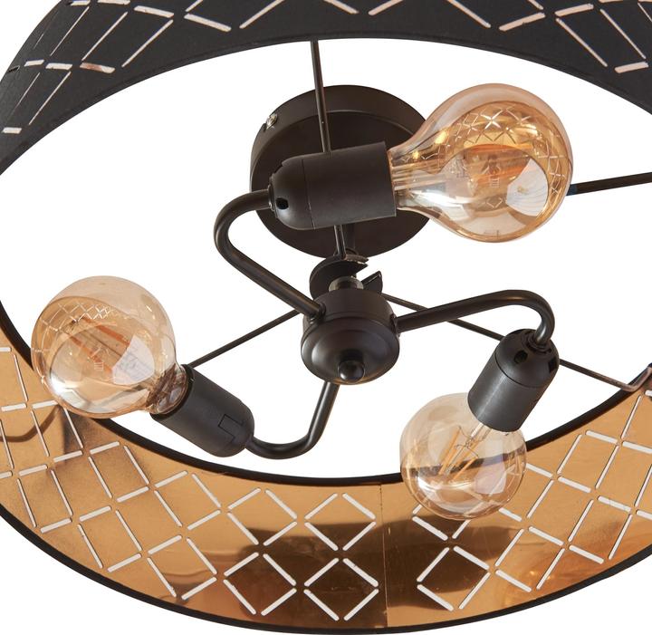 Actual product image Lux.Pro Deckenleuchte Bay Schwarz/Weiss (E27)