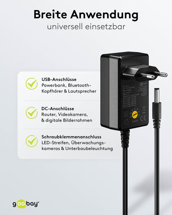 Immagine prodotto Goobay Alimentatore universale