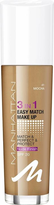 Produktbild Manhattan Cosmetics Gesicht 3 in1 Easy Match Make up Nr. 41 Mocha / 30 ml