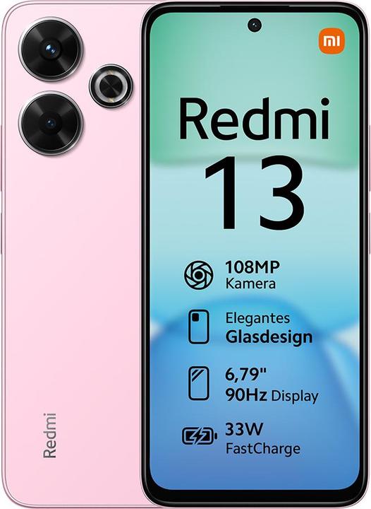 Image du produit Xiaomi Redmi 13 (128 Go, Rose perle, 6.79", Double SIM hybride, 108 Mpx, 4G)
