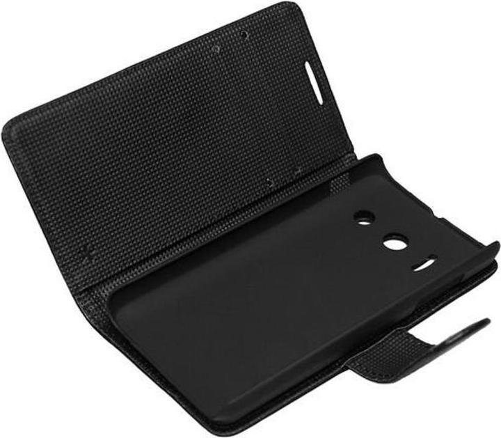 Produktbild König Design Handyhülle Tasche (Flip Quer) für Huawei Ascend Y300 schwarz (Huawei Ascend Y300)