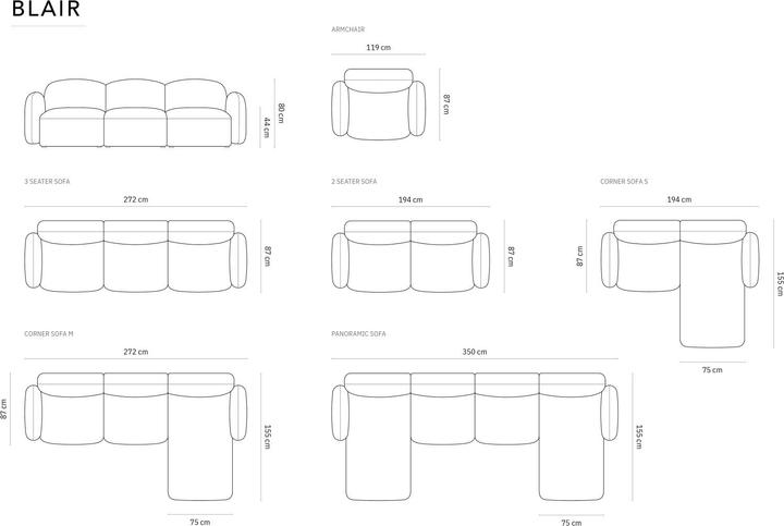 Actual product image Micadoni Blair (Sofa landscape)