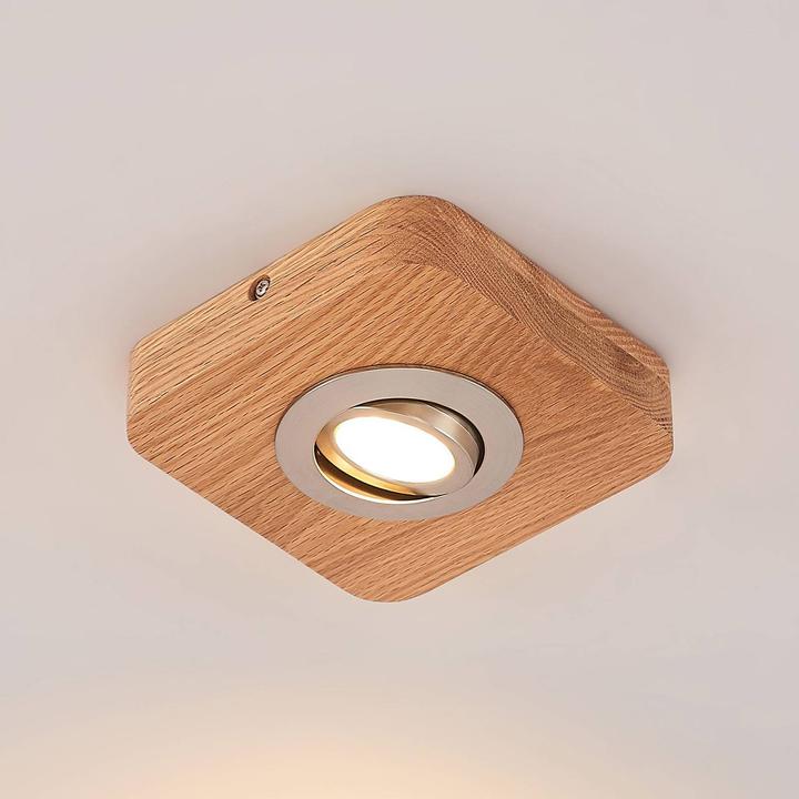 Immagine prodotto Lindby Plafoniera Mikari LED in legno, a 1 luce. (310 lm)