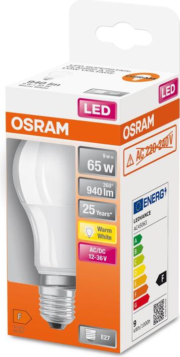 Produktbild Osram LED-Lampe (E27, 9 W, 940 lm, 6 x, F)