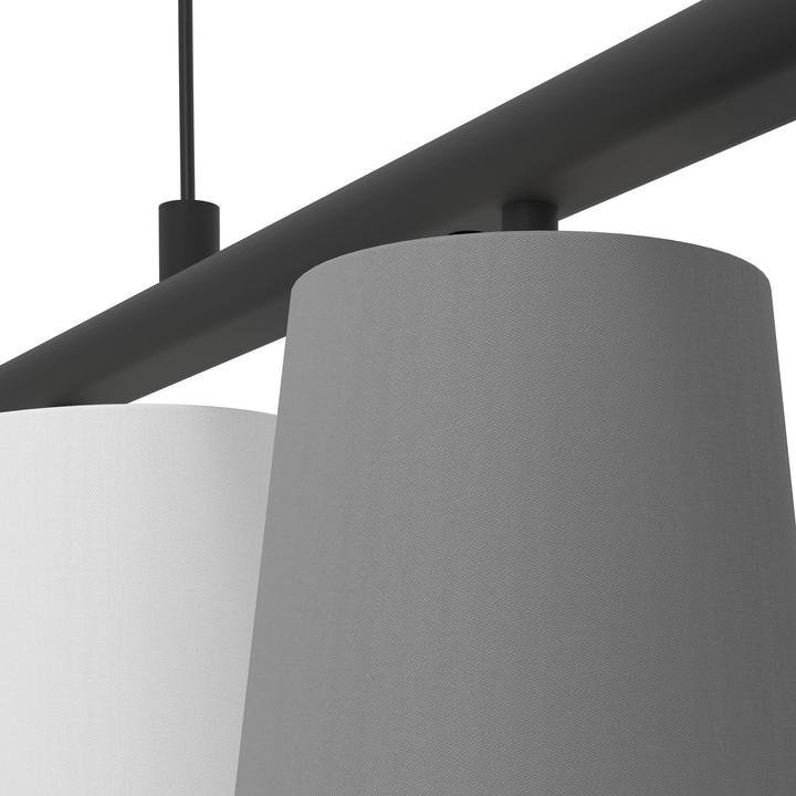 Produktbild EGLO Pendelleuchte Stahl-Textil 5-flammig HxL 1100x1200 mm Almeida schwarz/grau/wei (E14)