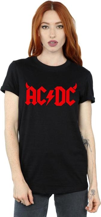 Produktbild AC/DC Horns Logo Baumwolle Boyfriend TShirt (XL)