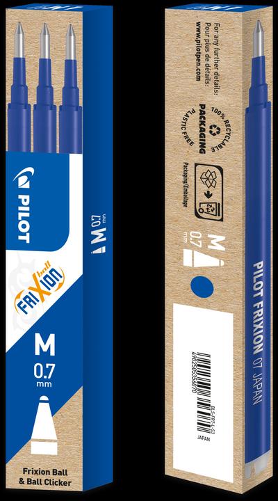 Image du produit Pilot FriXion Recharge Set à 3 (Recharger, Bleu, 0.70 mm)