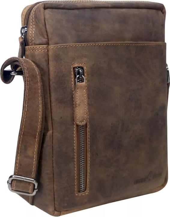 Image du produit Greenwood Herrentasche Echtleder 12 Zoll Dan Vintage Look Khaki No.17