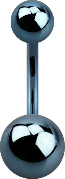 Star Piercing Banane hellblau mit zwei Kugeln (ohne Messing, Titan G23)