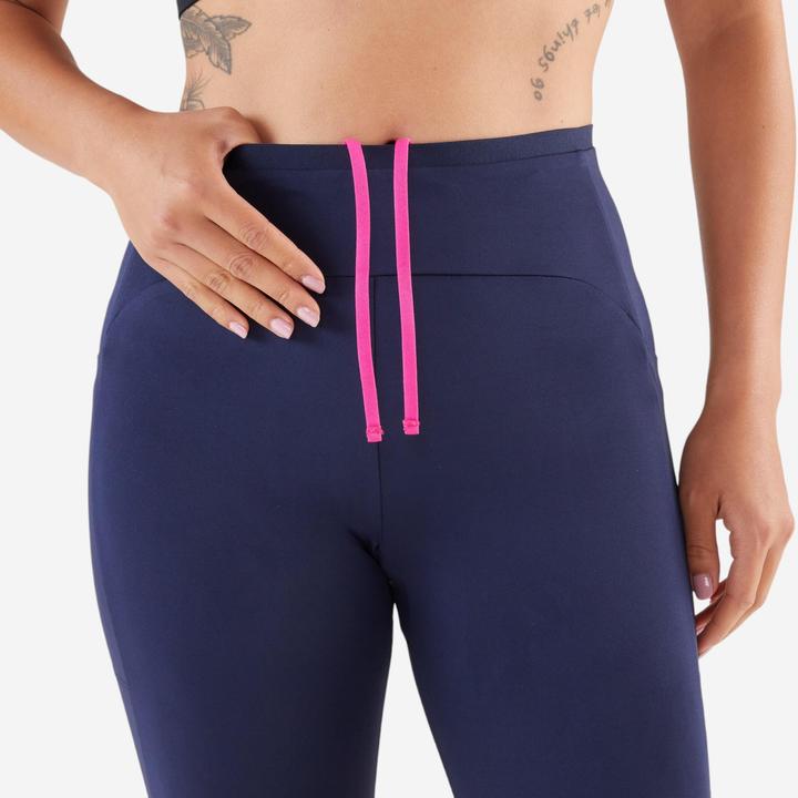 Actual product image Kiprun Lauftights 3/4 Damen atmungsaktiv - Run 500 Comfort marineblau (W30/L31)