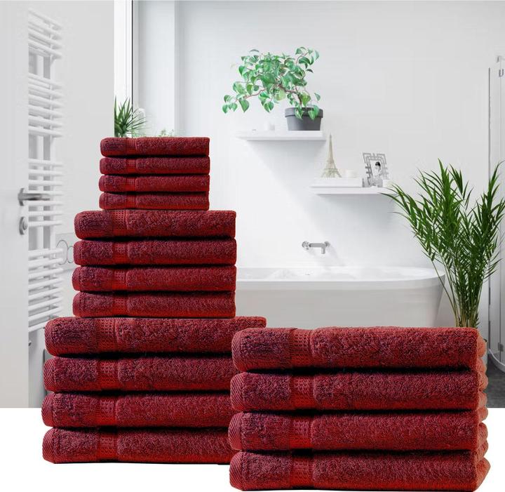 Actual product image Casativo Set of 4 towels bordeaux (100 x 50 cm)