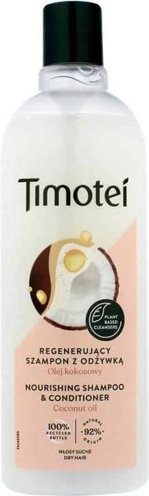 Produktbild Unilever Timotei Regenerierendes Shampoo & Pflegespülung 2in1 400ml (400 ml, Flüssiges Shampoo)