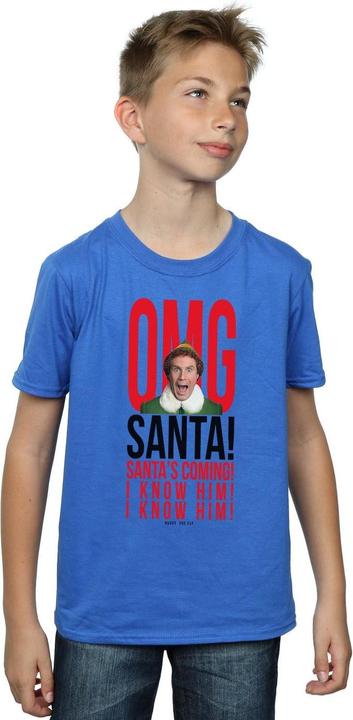 Actual product image Elf Boys OMG Santa I Know Him T-Shirt (116)