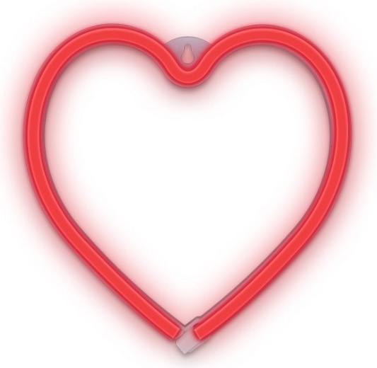 Productafbeelding Forever Light Neon LED Licht HART rood Bat + USB FLNEO7 Voor altijd licht (20 cm)