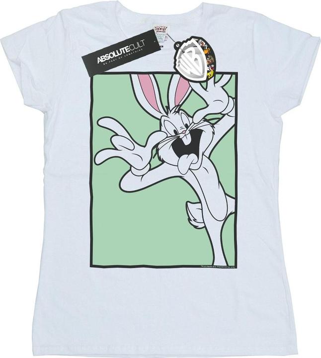 Actual product image Looney Tunes Womens/Ladies Bugs Bunny Funny Face Cotton T-Shirt (L)