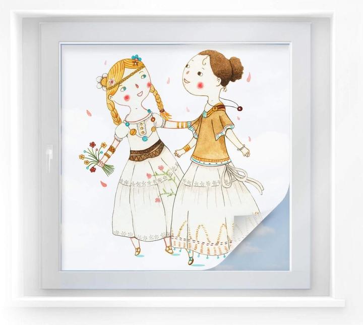 Produktbild Trenddeko Hippie Mädchen (60 x 60 cm)