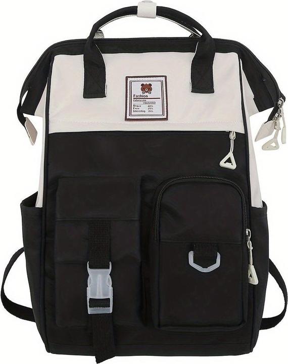 Immagine prodotto Only-Bags.Store Zaino scuola in stile, zaino scuola colorblock di grande capacità per uso quotidiano