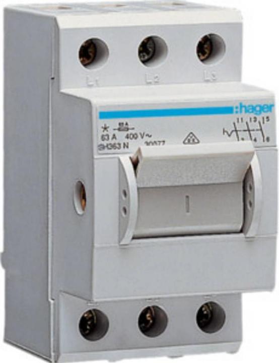 Image du produit Hager Interrupteur principal gris 3 pôles 63 A