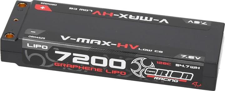 Immagine prodotto Team Orion V-Max-HV Graphene Tech 7200 LCG 7.6V 2S 128C (7.60 V, 7200 mAh)