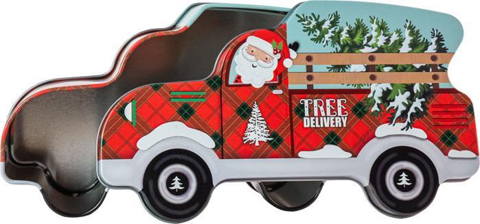 Produktbild miniSchoggi Guetzlidose Santa Car Tree Delivery, 190 x 63 x 110 mm