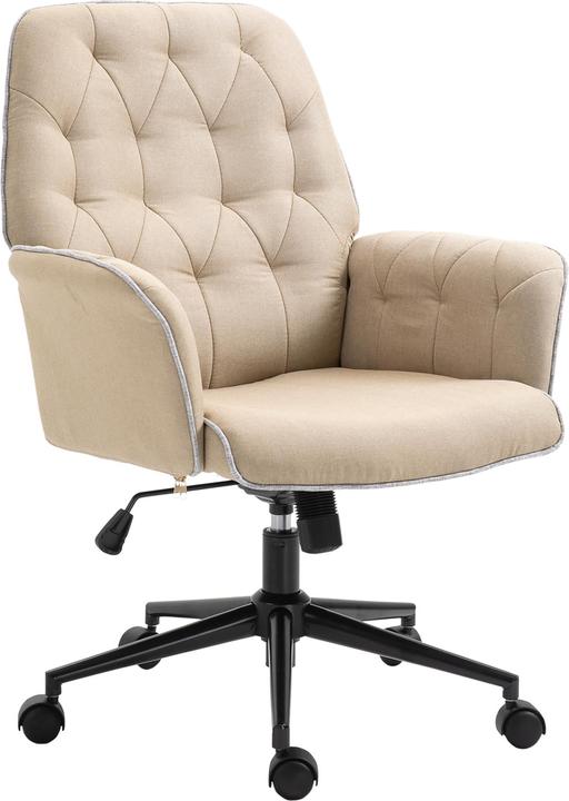 Homcom Bürostuhl mit Wippfunktion, aus Webstoff und Polyester, gemütlich