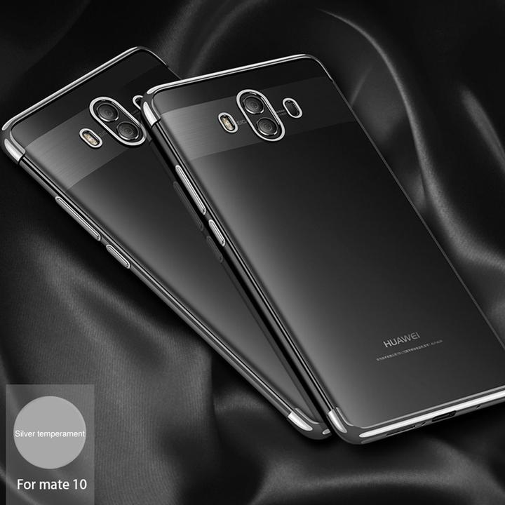 Actual product image König Design Mobile Cover Protective Case for Huawei Mate 10 Pro Transparent Silver (Mate 10 Pro)