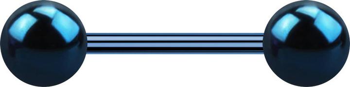 Actual product image Star Piercing Micro barbell dark blue with two balls (Surgical steel 316L, without brass)