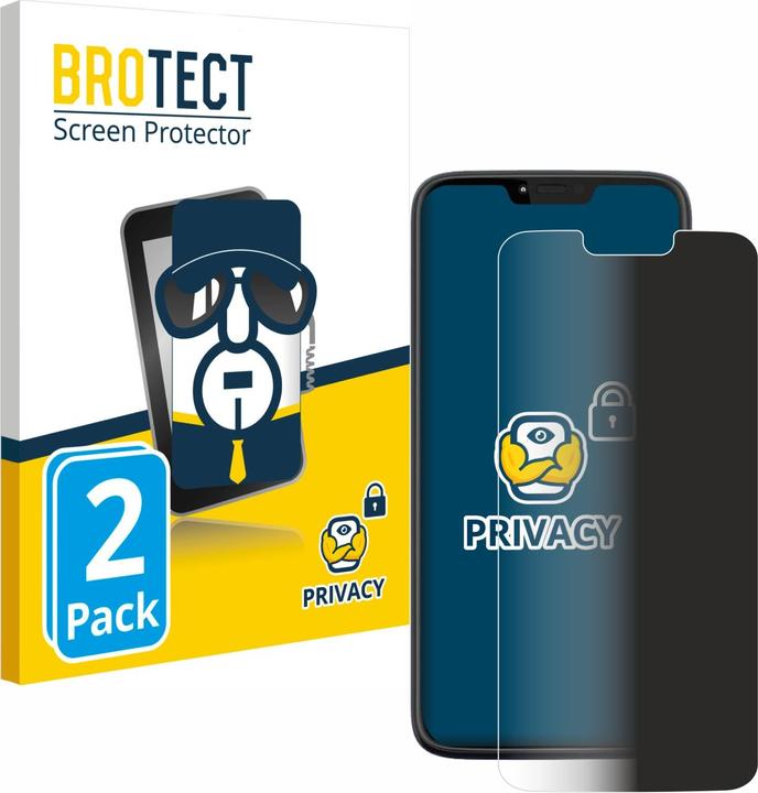 Produktbild BROTECT Sichtschutzfolie Anti-Spy Privacy Folie Blaulicht-Schutz (2 Stück, Motorola Moto G7 Power)