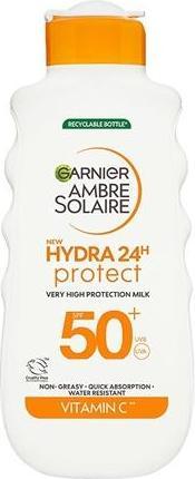 Garnier Sunscreen Milk Spf 50 Ambre Solaire Hydra 24h Protect Very High Protection Milk - 175 Ml (Sonnenmilch, SPF 50, 175 ml)