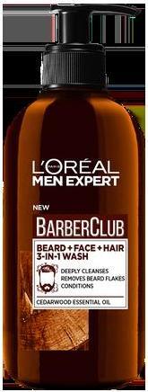 Image du produit L'Oréal Paris L'Oréal - Men Expert Barber Club Beard Face Hair Wash 3In1 Cleansing Gel For Washing Face Beards And (200 ml)