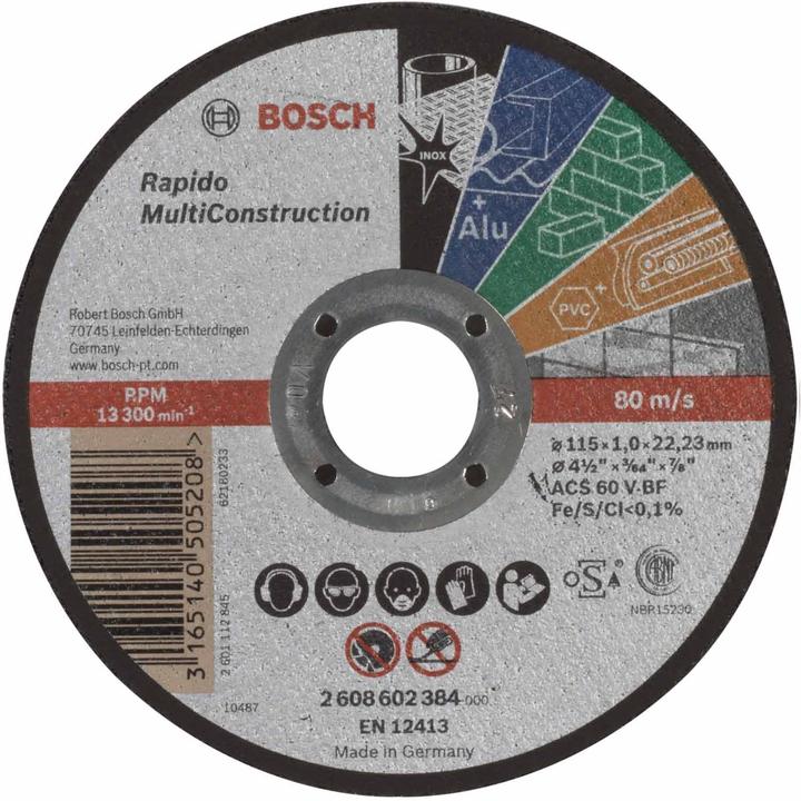 Bosch Professional Zubehör PRO Multi Material Trennscheibe, 115 x 1 x 22,23 mm