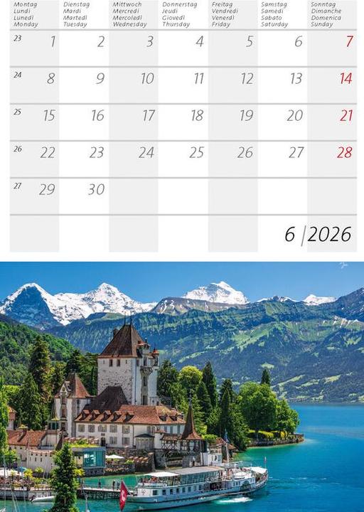 Actual product image Kleiner Schweizer Kalender 2026 (Hardcover, German, French)