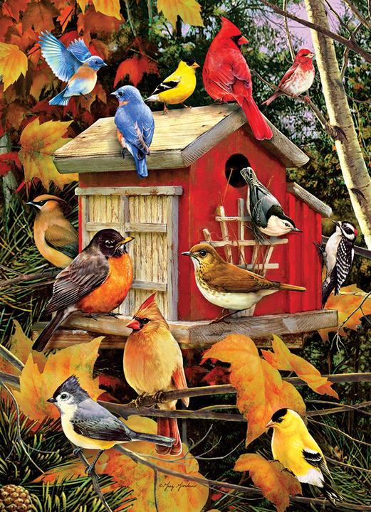 Image du produit Cobble Hill Puzzle 500 pièces XXL Pieces - Fall Birdhouse (500 pièces)