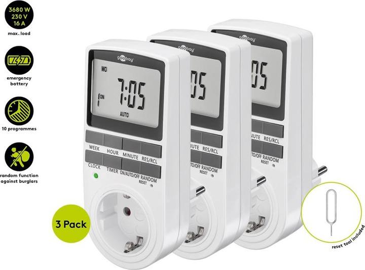 Actual product image Goobay Digital timer, set of 3